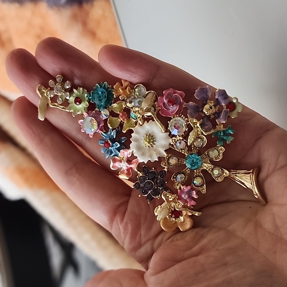 FAIRY GARDEN TREE BROOCH WHIMSY AND BEAUTY - Picture 5 of 9